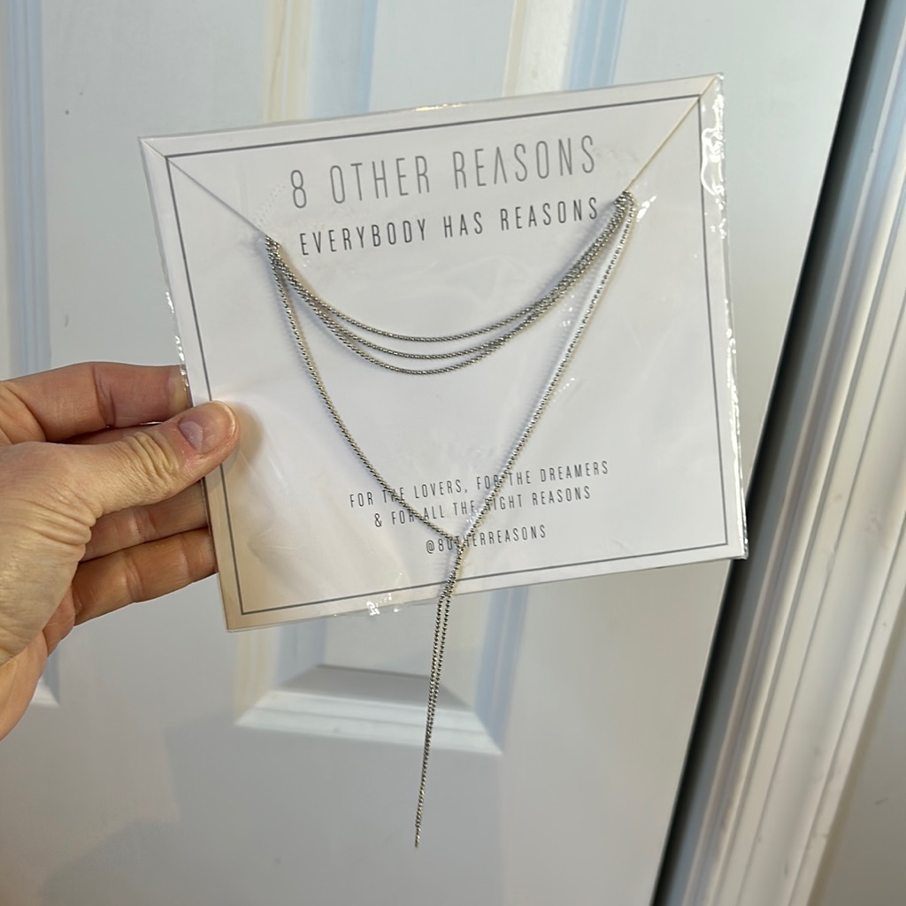 Layered Silver Necklace- Never Worn 13$